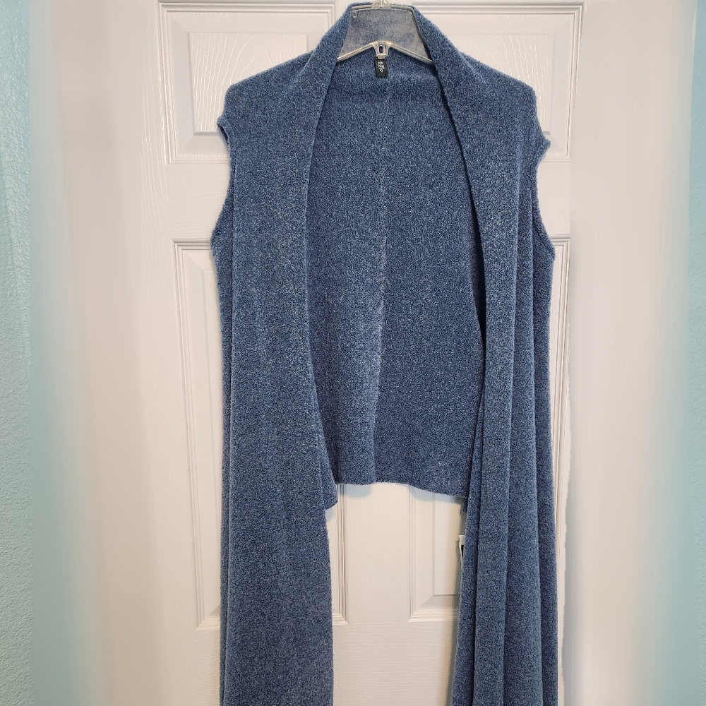 Eleventy Milano Women’s Cardigan Wool Blend Denim Blue Italy New Size L